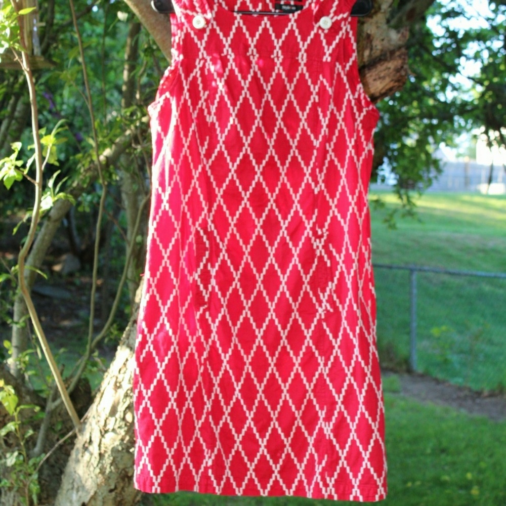 Plus size 16. Sleeveless red dress.